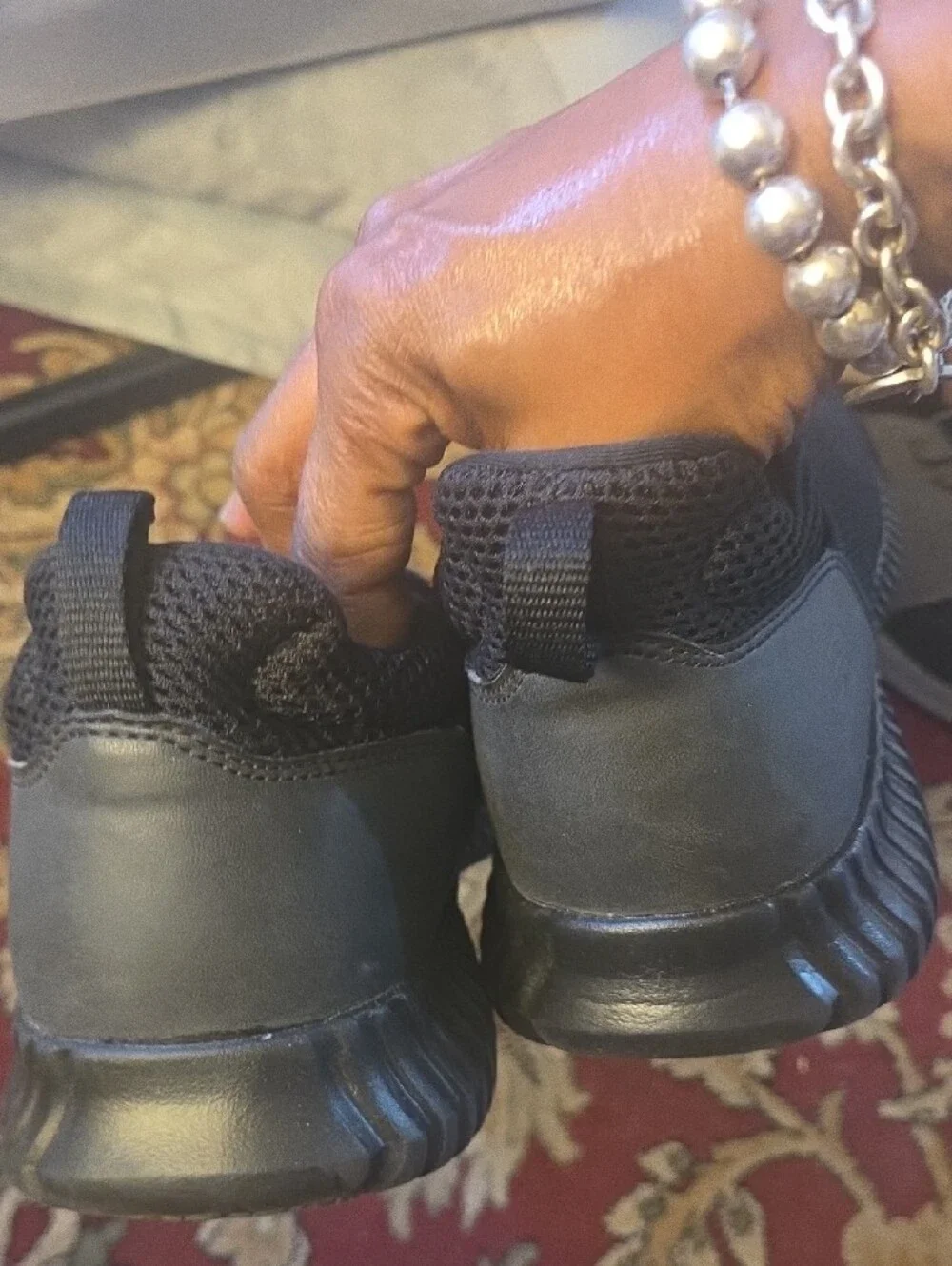 Skechers Navy and Red Slip-On Mesh Athletic Shoes